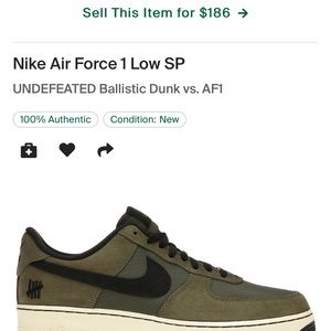 Nike Dunk Vs Air Force 1 Collided Edition Green. Size 11. Worn once.